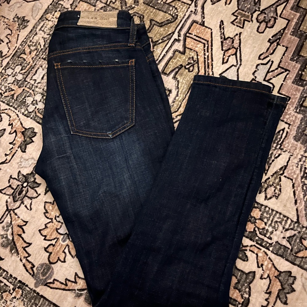 IRO Jeans Slim Low Rise Dark Wash Jeans